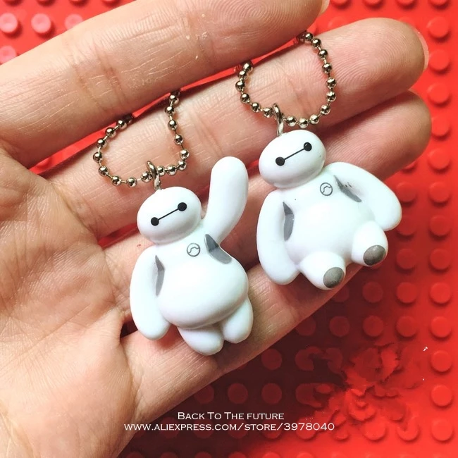 Disney Big Hero 6 Baymax 2 шт./компл. 3 см мини ПВХ фигурка модель осанки аниме коллекционная