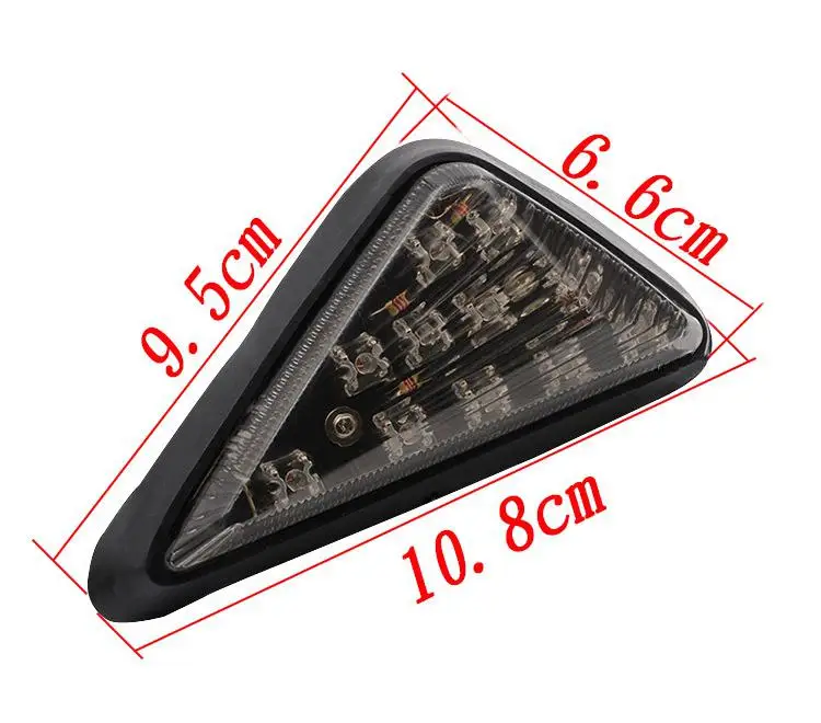 Мотоцикл LED Рулевой лампы модификации аксессуары треугольный Поворотный