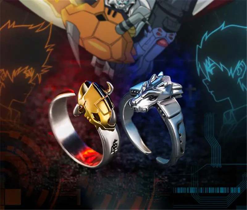 Кольцо Аниме Digimon Приключения на 15 ю годовщину wargraymon Omegamon кольцо из серебра 925