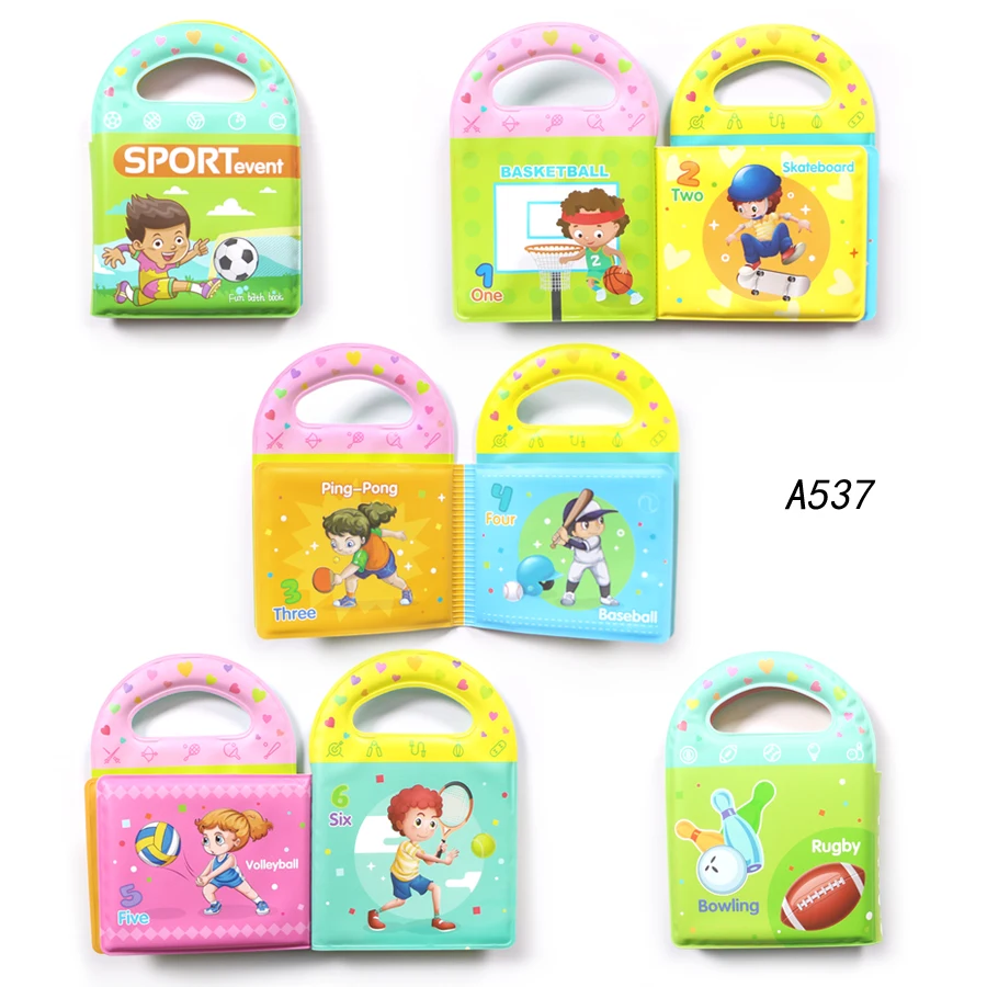 NEW Bathing Toys Squeeze-Sounding Dabbling Toy Bath Book with BB whistle Animal Toy For Baby Bathroom Early Educational Toys
