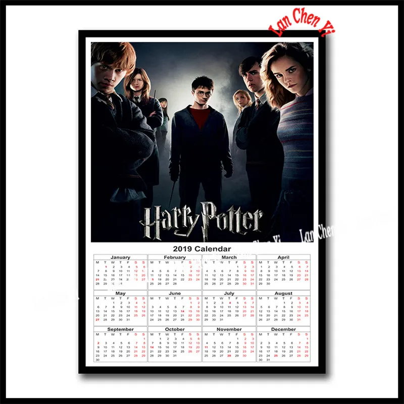 Гарри Поттер покрытием Бумага плакат 2019 календарь барная стойка украшением