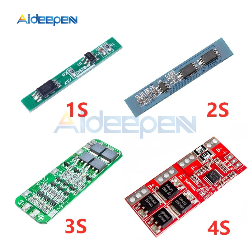 Защитная плата PCB BMS для зарядки литий ионных аккумуляторов 18650 1 шт. 1S 2S 3S защитная