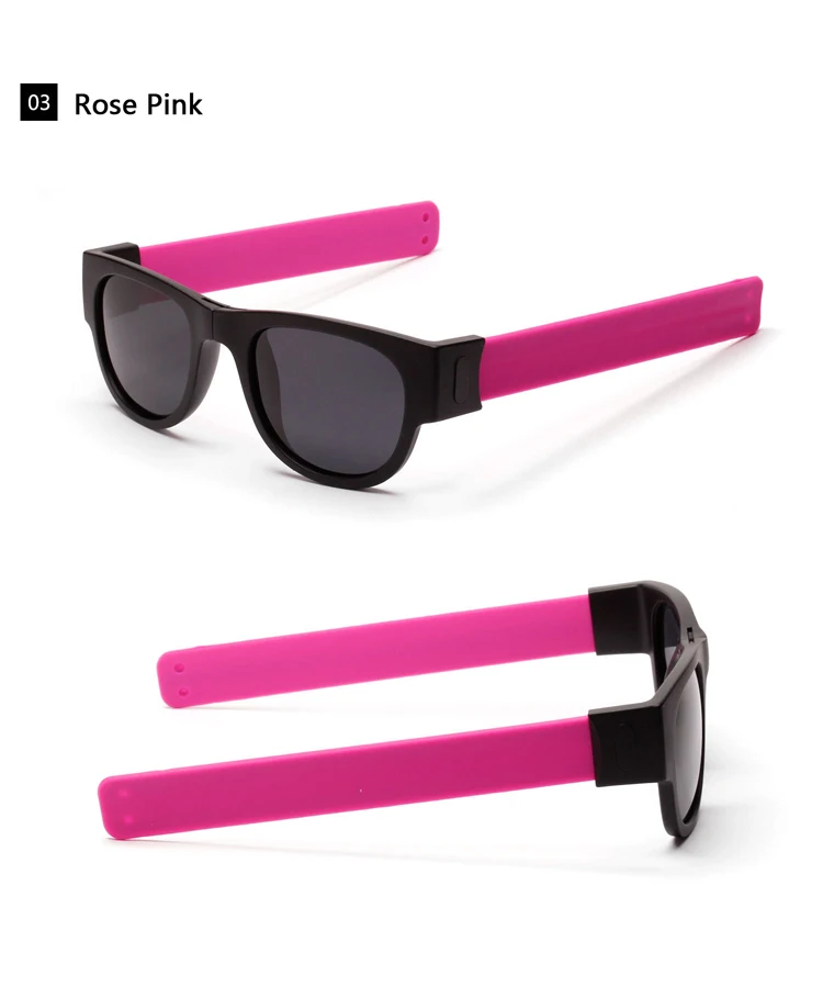 1pcs Sunglasses Солнцезащитные очки, поляризационные, для женщин, браслет, солнцезащитные очки для мужчин, браслет, складные оттенки, Oculos, цветные, модные, зеркальные - Цвет: 1pcs Sunglasses
