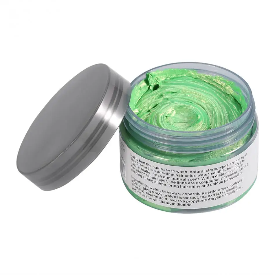 Green MOFAJANG цветная восковая растительная формула для волос безопасная и здоровая, не раздражающая легко окрашивается легко чистится одноразовые пятна 9 цветов - Цвет: Green