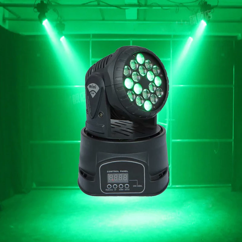 Светодиодный светильник с движущейся головкой 18x3 Вт RGB моющийся двигающийся DMX512