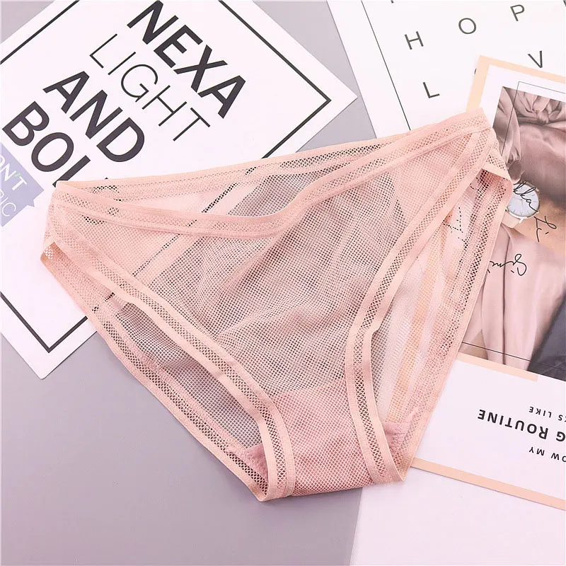 pink SP& CITY, летнее Прозрачное нижнее белье, женские сексуальные кружевные трусики, сексуальные стринги, модные бесшовные трусы, открытые трусики - Цвет: pink