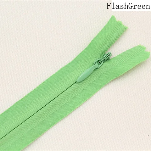 FlashGreen 20 шт нейлоновые катушки молнии 3# портной канализации ремесло 9 дюймов Crafter's Sweing завернутые молнии - Цвет: FlashGreen