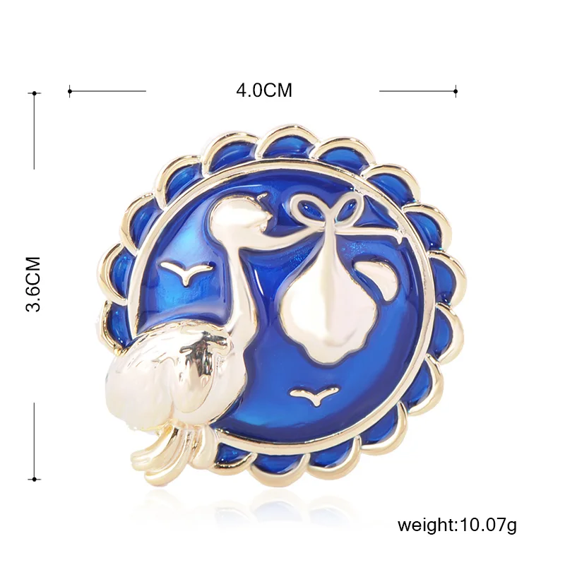 Funmor Exquisite Round Brooch Enamel Pins Women Girls Dress Bag Shirt Decoration Jewelry Routine Vacation Holiday Accessories | Украшения и