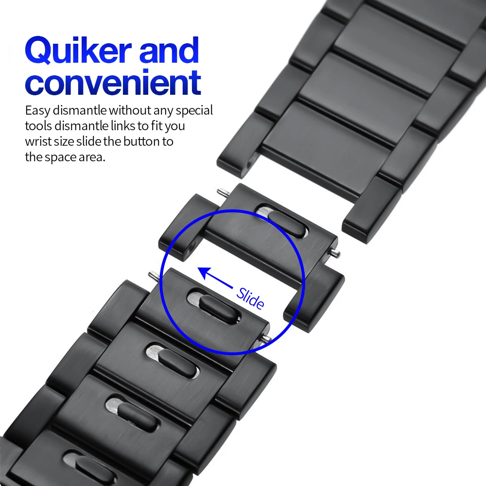HOCO Ремешок из нержавеющей стали для Apple Watch 5 Band 40mm 44mm Металлические звенья Браслет Умный ремешок для часов для iWatch Series 5 4 3 2 1