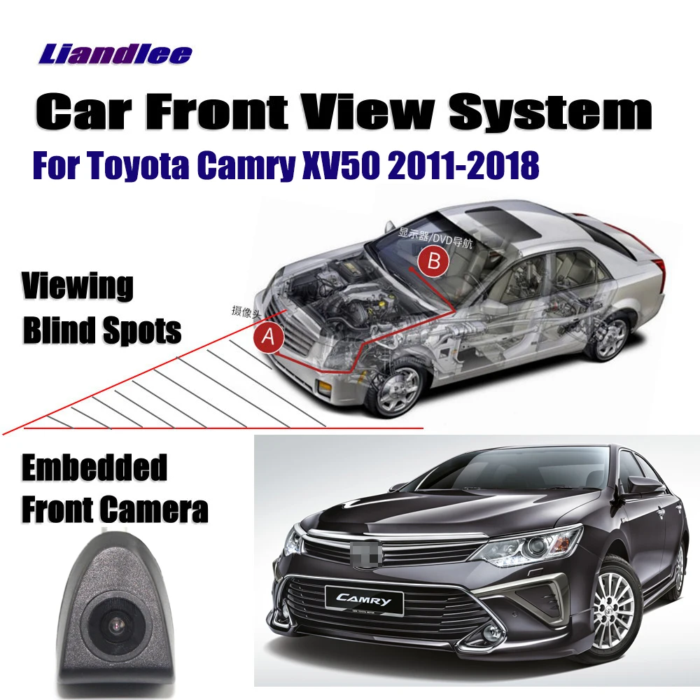 Liandlee Автомобильная Камера Переднего Вида/для Toyota Camry XV50 2011- /переключатель прикуривателя/4," ЖК-монитор