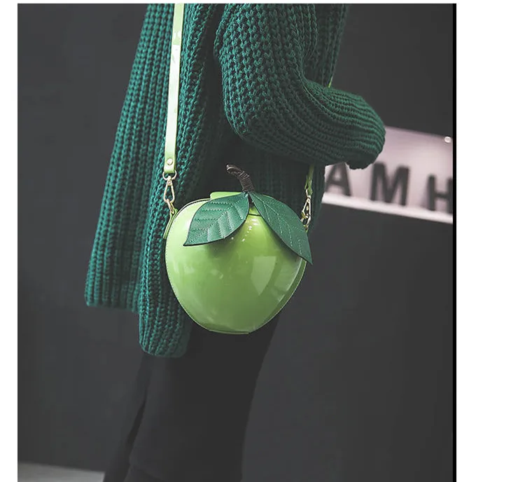 2017 женская мода сумки на ремне милые apple формы причинно вестник мешки круговой пу
