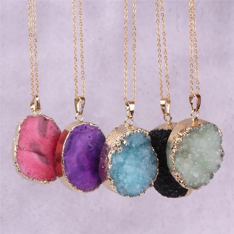 Подвеска с натуральным камнем синяя подвеска камнем|natural druzy|stone pendantnatural stone pendant |