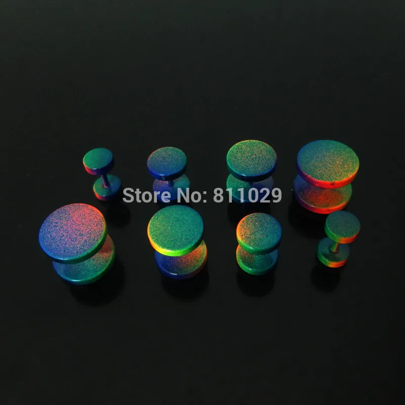 Бесплатная доставка оптовая продажа калибры для пирсинга 80 шт. смешанные цвета