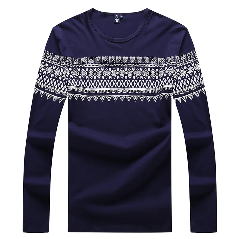 2018 Winter New Plus sizes 5XL 6XL 7XL Fleece Men T Shirt Casual Print Long Sleeve Tees t shirts 85KG-145KG Top | Мужская одежда