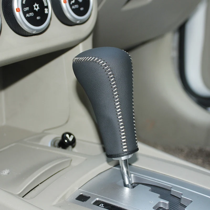 Чехол ppc из натуральной кожи, ручка переключения передач, крышка для Mitsubishi lancer, Автомобильная крышка, ручка переключения передач, ручка переключения передач