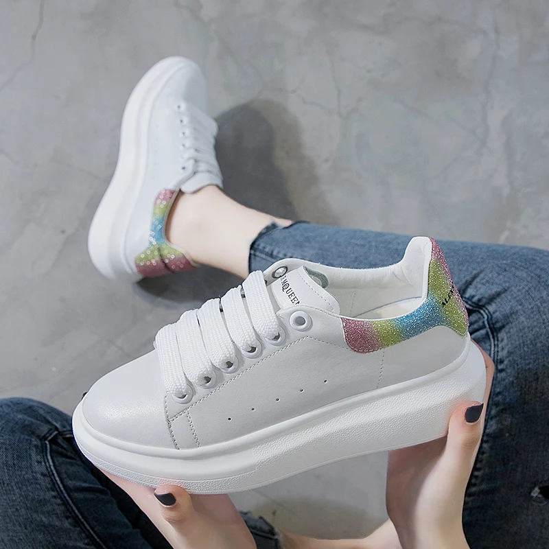 2019 mc queen женские маленький белый отражающий обувь Женская balenciaca кроссовки на