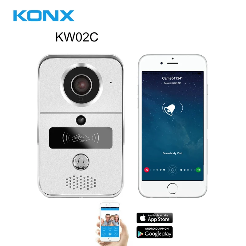 KONX Smart 720P домашний WiFi видео домофон дверной звонок беспроводной разблокировочный