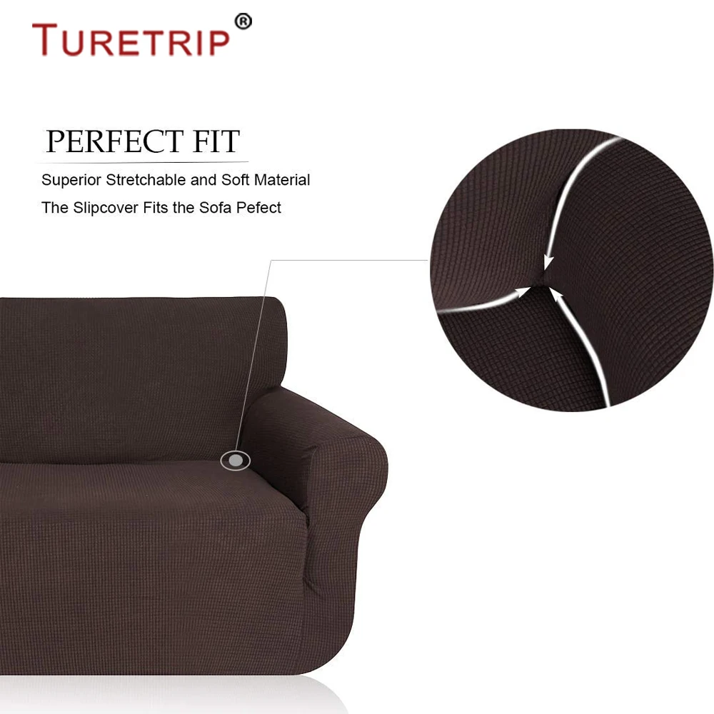 Turetrip 1 шт. однотонный чехол для дивана кровати Futon Slipcover растягивающаяся Защитная