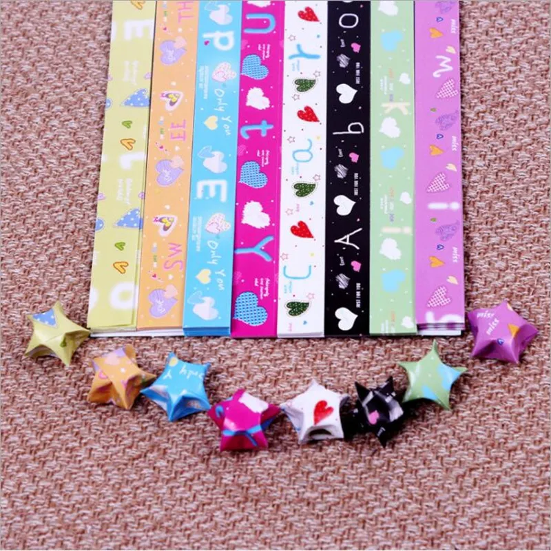 160 шт./лот бумага Lucky Star с блестками складные подарочные Ремесла бумажные изделия