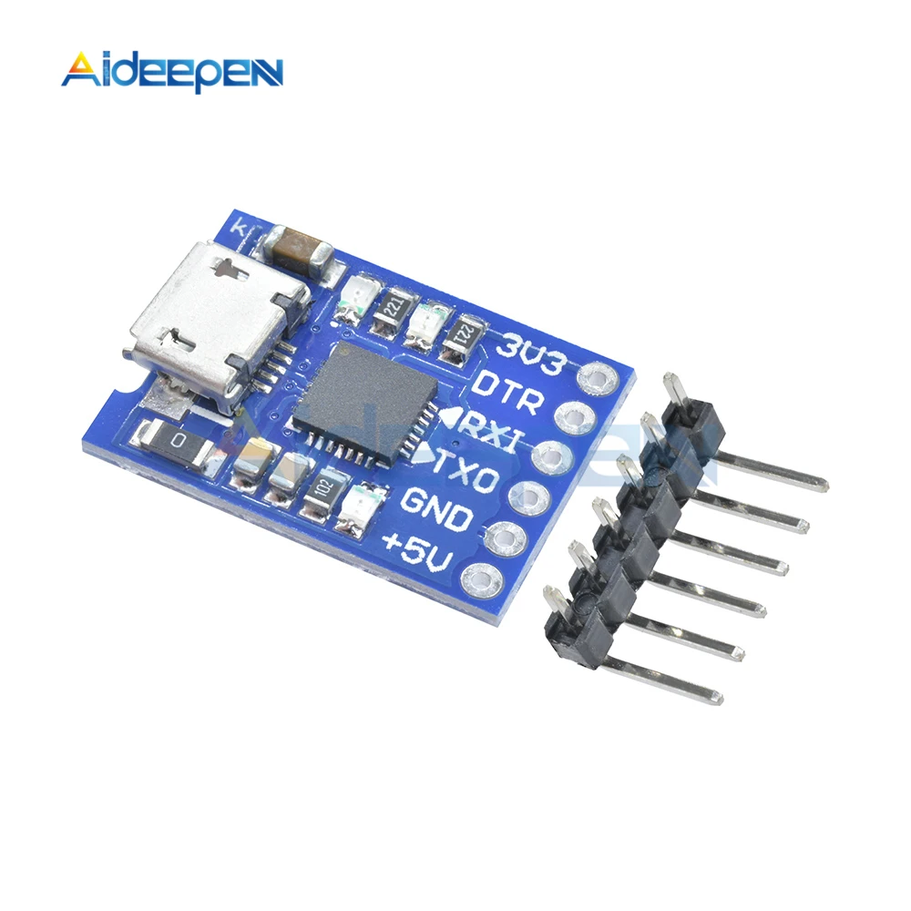 Преобразователь с Micro USB на UART TTL модуль CP2102 2 0 6 контактов последовательный