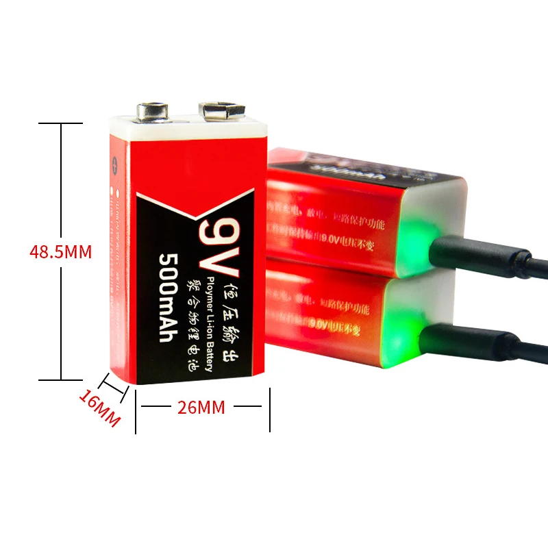 S19 9V 500mAh USB аккумуляторная батарея Lipo RC для микрофона/дистанционного управления/RC