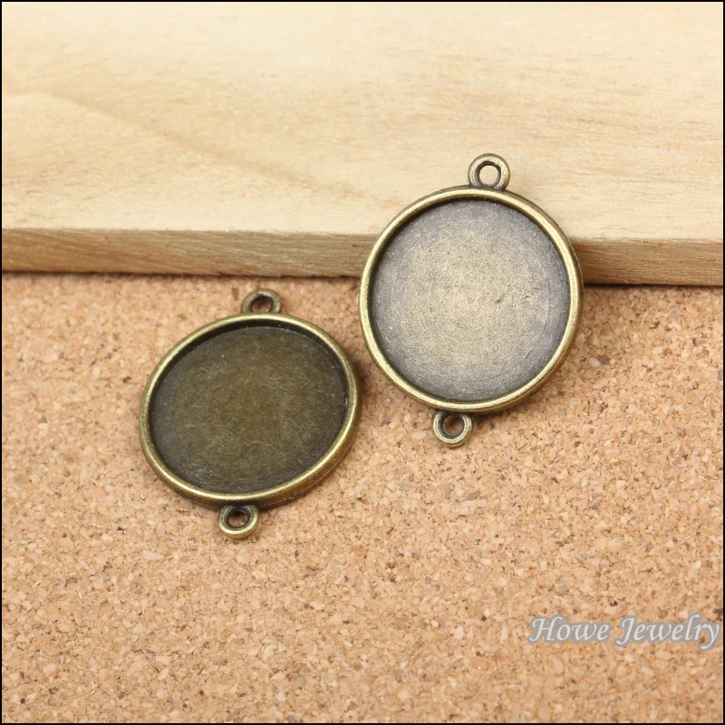 15 шт. качество бронзовая двусторонняя круговой кадр кросс коннектор сплав DIY