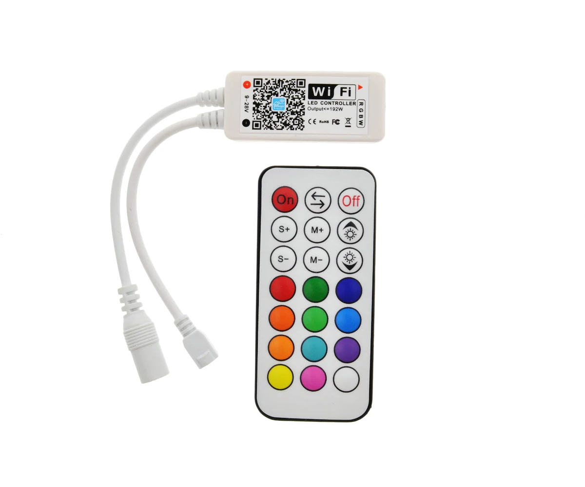 Wifi RGB/RGBW LED контроллер Мини DC12V с RF 21Key/IR 24Key пульт дистанционного управления для