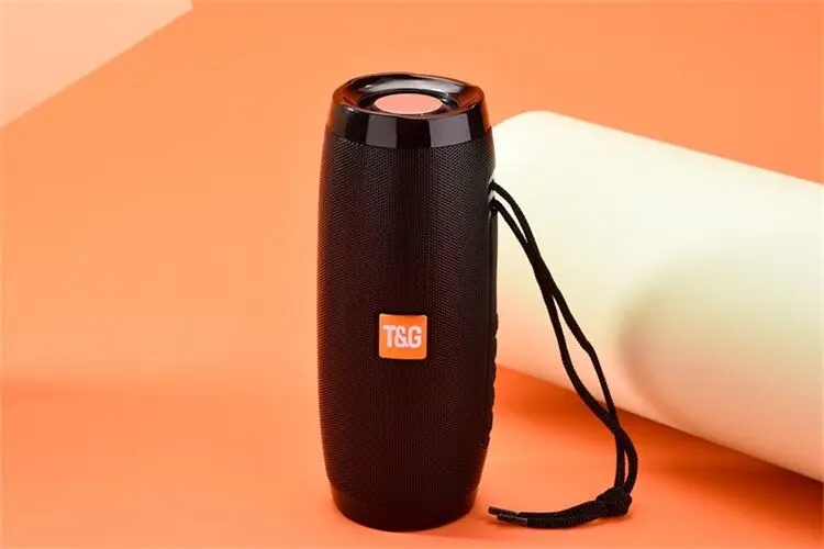 black TG157 светодиодная лампа портативная динамик красочные беспроводной Bluetooth V4.2 10 Вт светодиодный стерео бас сабвуфера - Цвет: black