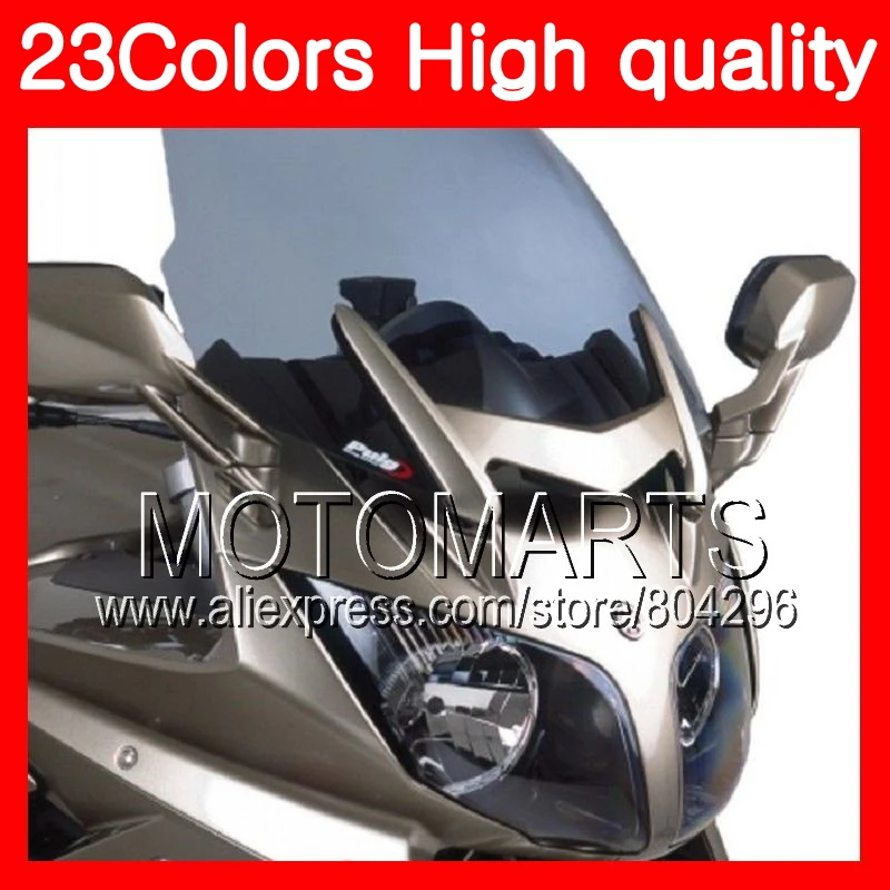 

23Colors Windscreen For YAMAHA FJR1300 01 02 03 04 05 2005 FJR 1300 2001 2002 2003 2004 2005 Chrome Black Clear Smoke Windshield