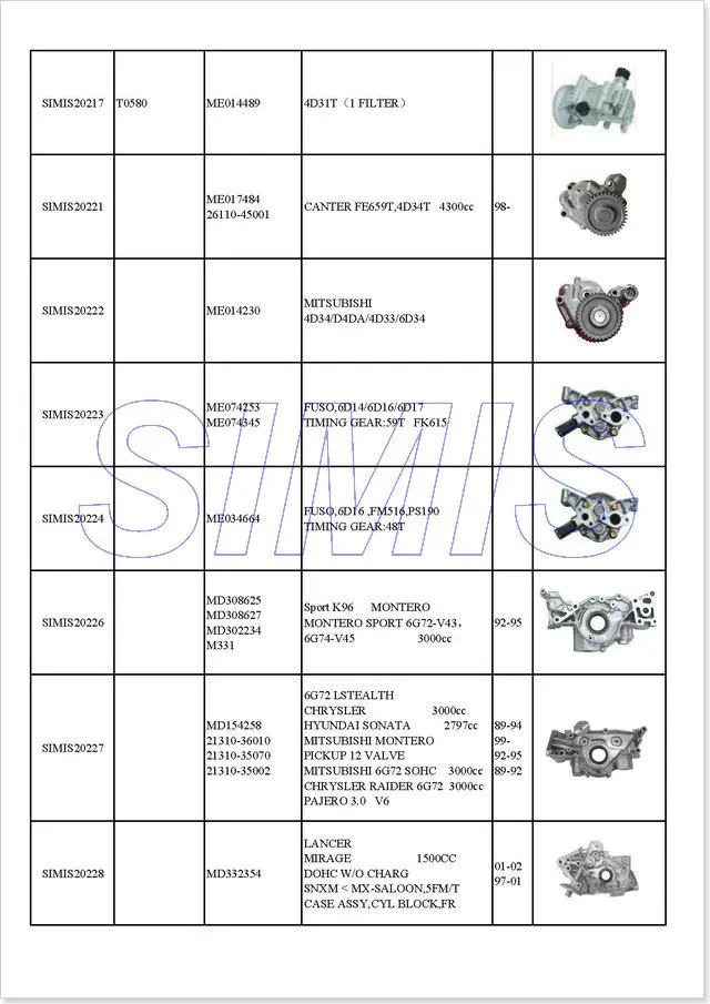 Масляный насос MD-129347 MD-175762 для G4GF 1975CC G4CR 1595CC G4GF 1975CC 4G63T
