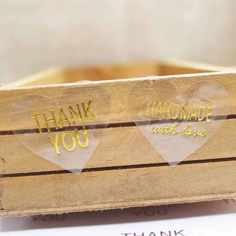 Zerong100pcs/партия в форме сердца Thank You DIY Скрапбукинг бумажные бирки Золотая фольга