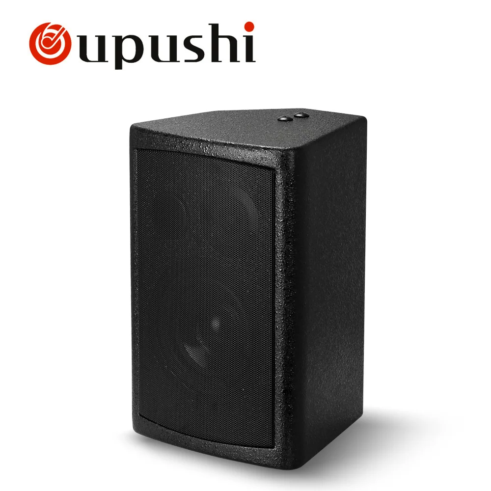 Oupushi пассивный 100 в Крытый настенный динамик 40 Вт PA аудио конференции 2-Way полный спектр стены белый, черный динамик s - Цвет: Black