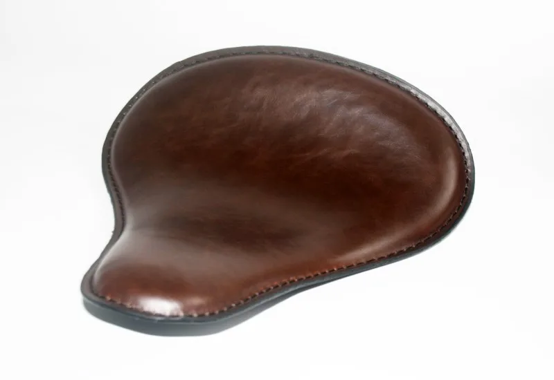 

Brown Vintage Leather Solo Slim Seat Large for Harley Bobber Chopper Custom Honda Yamaha Suzuki