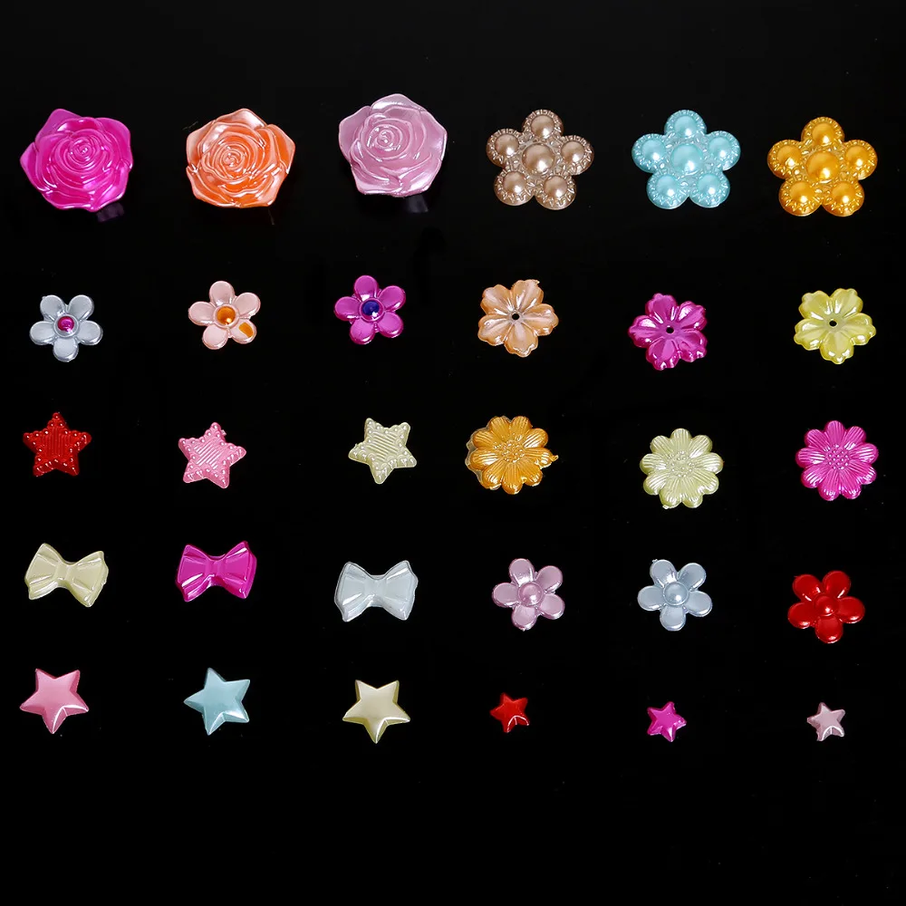 Многослойные Бусины из пластика ABS с плоской задней стороной разные цвета в