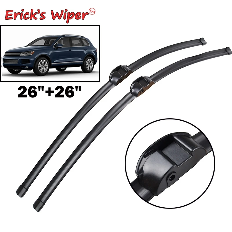 Spazzole tergicristallo anteriori Erick's Wiper LHD per VW Touareg 2008 - 2018 parabrezza parabrezza 26 
