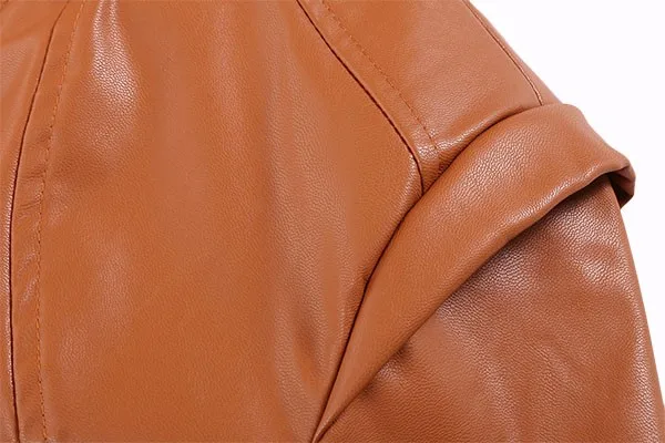 Осень Зима Faux Женщин Из Мягкой Кожи Куртки Пу Черный Коричневый Кофе Молнии С