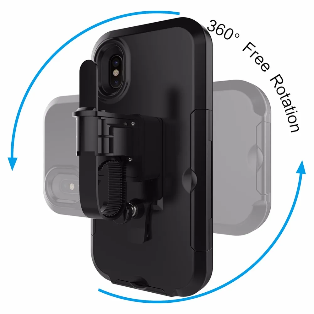 Водонепроницаемый ударопрочный чехол для iPhone X с креплением на руль мотоцикла