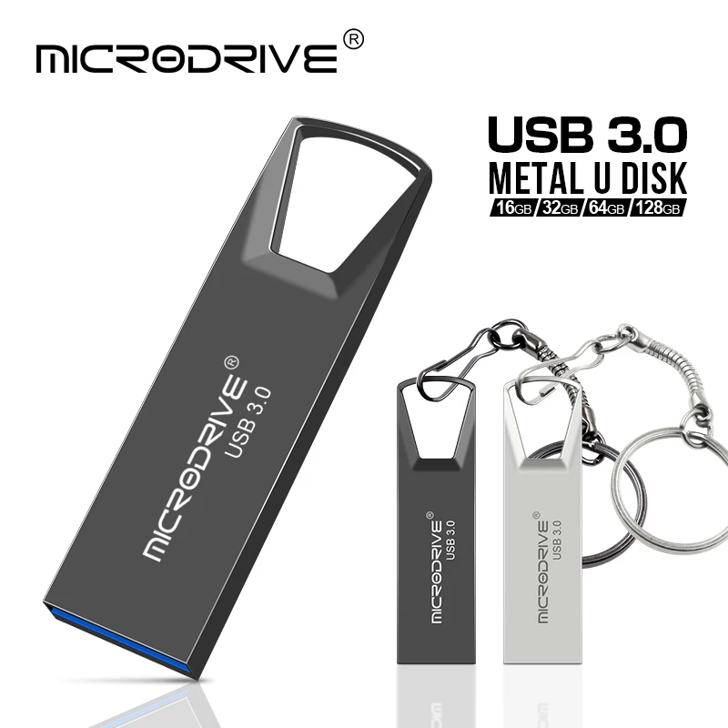 Высокоскоростной USB флеш-накопитель, металлическое кольцо для ключей, usb 3,0, 16 ГБ, 32 ГБ, 64 ГБ, 128 ГБ, флеш-накопитель, флешка флеш-накопитель