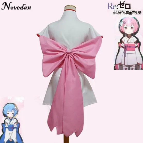 Аниме Re:Zero Kara Hajimeru Isekai Seikatsu жизнь в другом мире Rem и Ram Косплей Костюм кавайное