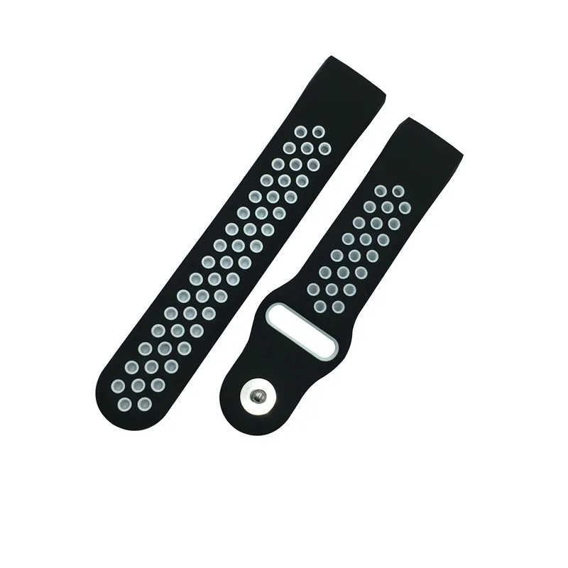 Подходит для fitbit charge3 Двухцветный силиконовый сменный ремешок дышащий