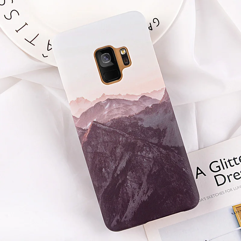 AC1039 USLION ультра тонкий чехол для телефона для samsung Galaxy S9 S8 Plus Note 9 Note 8 S7 Edge горный пик лес Жесткий PC задний чехол s - Цвет: AC1039
