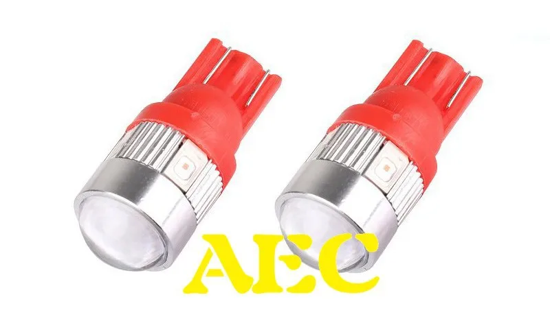100 шт. T10 6SMD 5630 5730 Светодиодные алюминиевые линзы 194 168 W5W автомобильный клиновидный