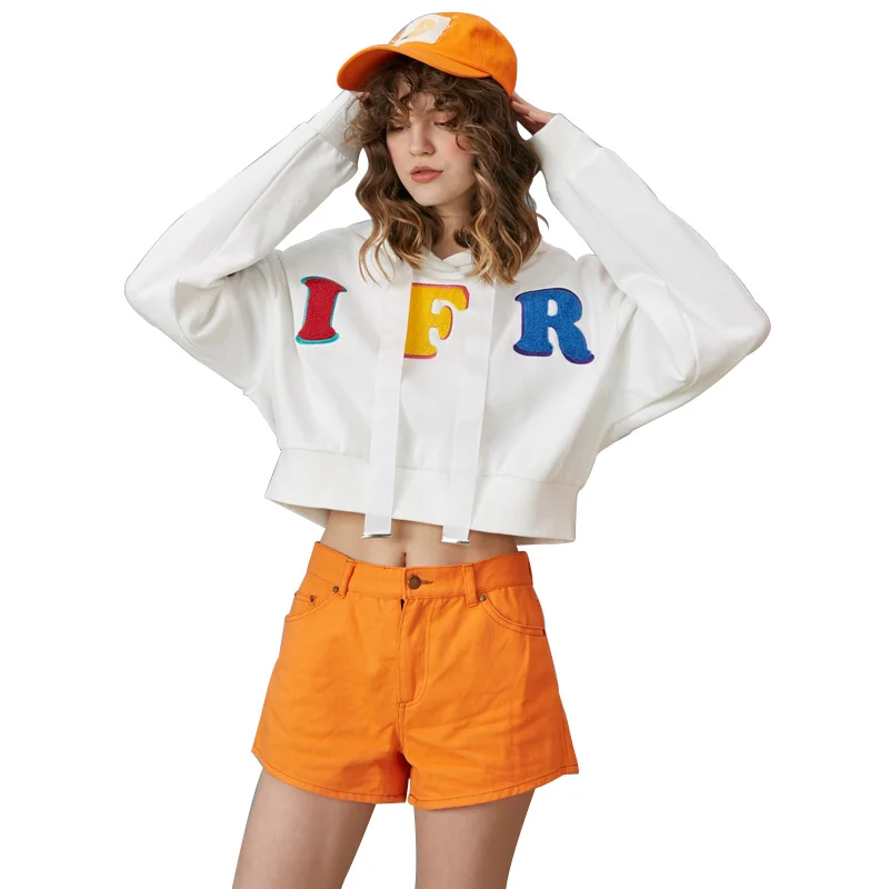 UNIFREE 2019 summer new arrival shorts women solid color high waist short pocket straight leg casual UHD191P001 | Женская одежда