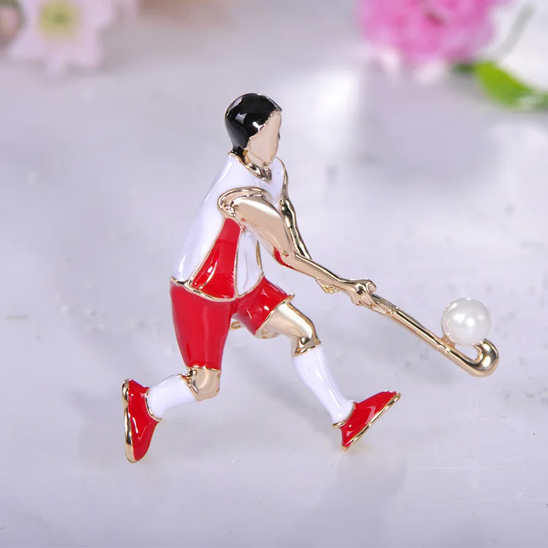 Брошь Funmor Мужская эмалированная повседневная фигурка игрового мяча худи