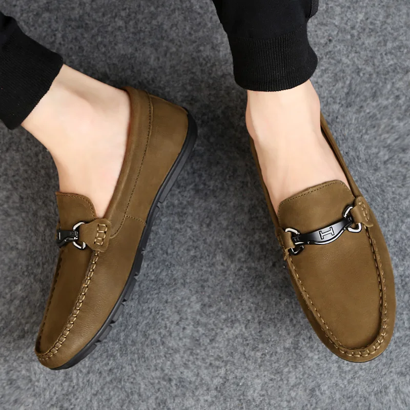 

New Fashion Breathable Men Shoes Business Loafers Moccasins Plus Size Casual Driving Shoes Comfortable Men Flats Shoes