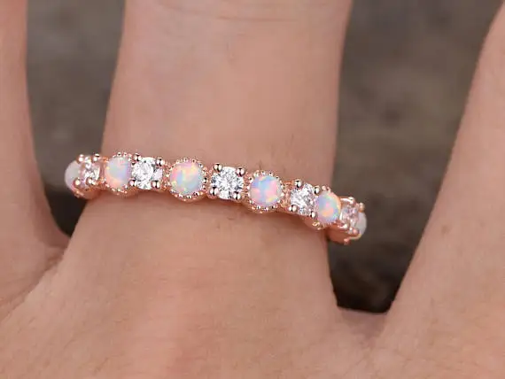Moonstone CZ Cubic Zirconia Engagement Ring 925 Sterling Silver white Yellow Rose Gold Plated Stacking Wedding Bridal Fashion | Украшения и