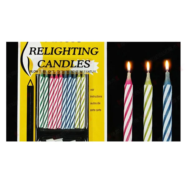 1 пакет (10 шт.) Свеча для торта на день рождения волшебный трюк розыгрыш шутка