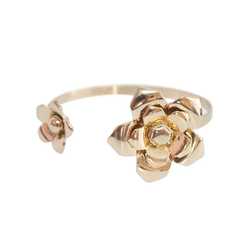 European and American Fashion Flowers Metal Stainless Steel Chain Bracelet Women's Valentine's Day Party Gifts | Украшения и