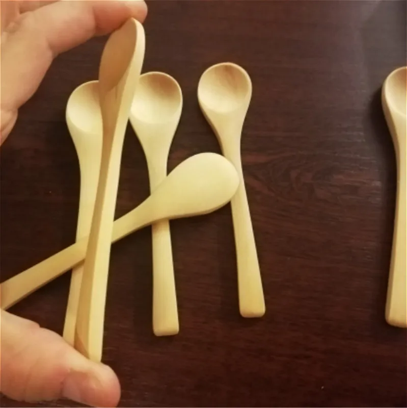 

6pcs/Lot Mini Wooden Spoon Kitchen Cooking Teaspoon Condiment Utensil Coffee Spoon Kids Ice Cream Tableware Tool Set Hot Sale