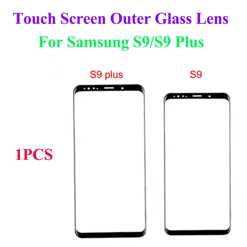 

1pcs For Samsung Galaxy S9 S9 Plus G960 G965 Black Front Outer Glass Lens Touch Screen Panel Repair Replacement Part